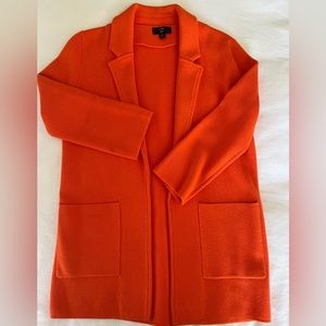 Jcrew orange sweater blazer